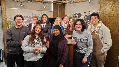 Students posing for a photograph.