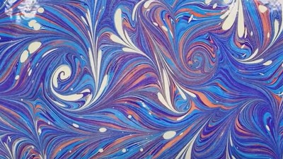 A colorful swirling pattern.