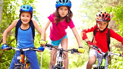 Kids on bikes.