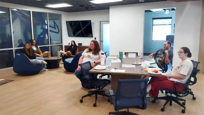 Students in a classroom.