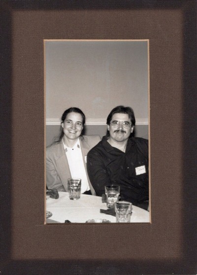 Daria Wightman and Paul Krahn at a dinner event.