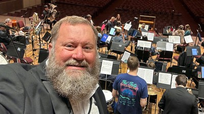 David Smith at an orchestra recital.