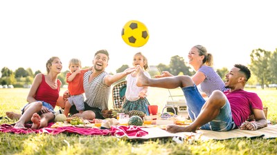 People playing in a park.