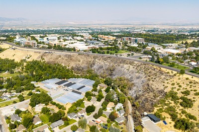 Burnt hillside near the USU Logan campus.