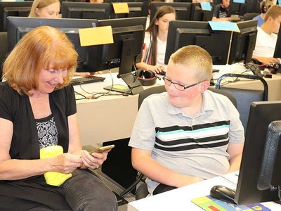USU computer scientist Vicki Allan and summer camper