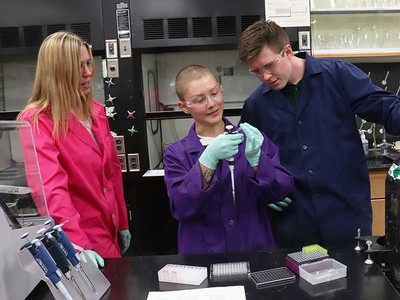 USU biologists in the lab