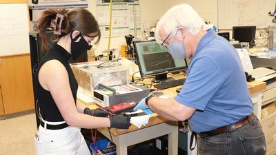 USU physicists in lab