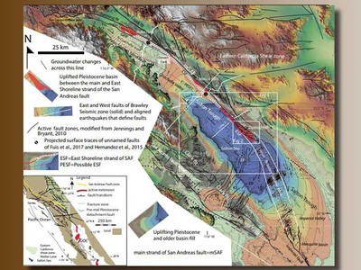 Map of San Andreas Fault