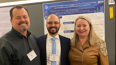Iuri Perisse with Professor Irina Polejaeva and Dean Ken White.