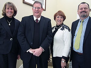Noelle Cockett, Tom Baldwin, Joyce Albrecht, Ken White at Baldwin's Inaugural Professor lecture