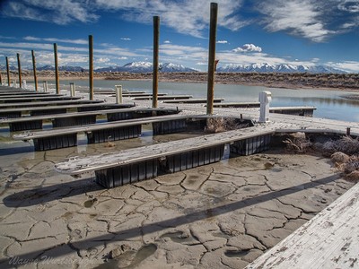 Dried marina at Antelope Island
