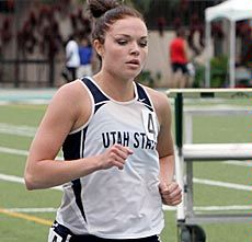 USU's Chari Hawkins in action at 2011 WAC Outdoor Championship
