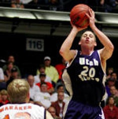 A USU basketball player