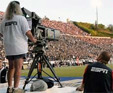 ESPC television crew at Romney Stadium
