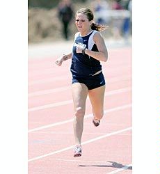 USU track and field action, Alexis Meyer