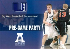 Big West Basketball Tournament Pre-Game Party mail card