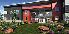 architectural drawing of student housing at Blanding campus