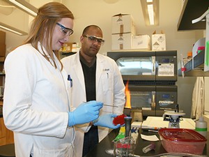 USU chemists use Bunsen burner
