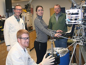 spider silk team members with Randy Lewis and Justin Jones