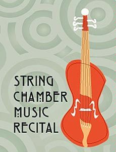 poster illustration for USU String Chamber Music Recital