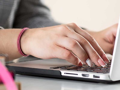 fingers on a keyboard