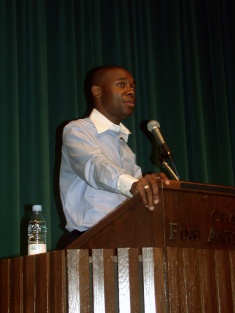 Connections speaker Cedric Jennings in the Kent Concert Hall