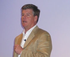 Charlie Denson speaking at USU