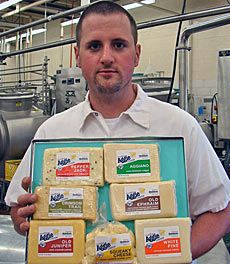 Doug Palmer with USU artisan cheeses