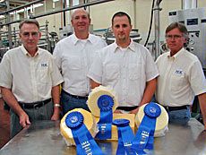 USU's cheese making team and blue ribbons