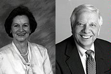 USU 2010 honorary degree recipienets Paula Swaner and Dominic A. Welch