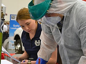 USU student Autumn Allinson, USU aviation maintenance team member