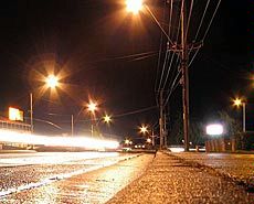 night sky and lighting illustration demonstrating light pollution