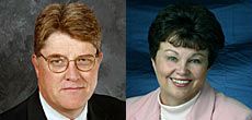 USU Diversity Award recipients Scott Hinton and Julie Smart