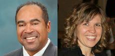 USU 2013 diversity award recipients Eric D. Packenham and Shelly Hernandez