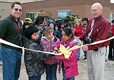 Ribbon cutting at Eagle View Elementary School