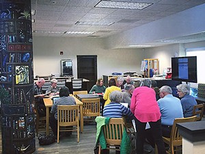 adults using a library space for alternative activities