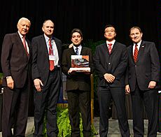 USU honorees from Wireless Power Transfer Team at award presentation