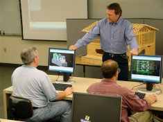engineering doctoral students in a lab