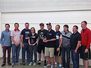 the 11-member USU mechanical engineering HPCV team
