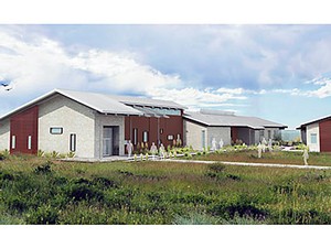 architectural rendering of the proposed new Davis County Extension Building at the Botanical Center