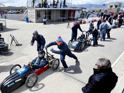 Greenpower electric car challenger with their cars