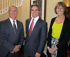 USU President Albrecht, Inaugural Professor Dennis Hassan, Provost Cockett
