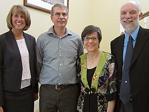 Joanna Endter-Wada, Inaugural Professor Lecture, with USU administrators