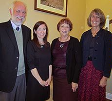 Karen Beard and USU administrators at Inaugural Professor event