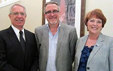 Stan Albrecht, Inaugural Professor D. Layne Coppock, Joyce Albrecht
