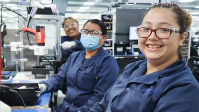 People in a factory.