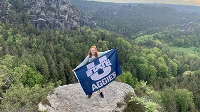 USU food science student Josie Sorensen in Germany.