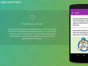 screenshot of the Gray Matters app