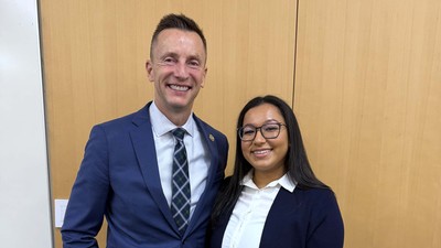 Brad Mortensen and Daniela Barajas.