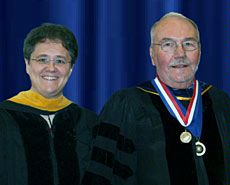 Professor Lisa Berreau and Dean Jim MacMahon